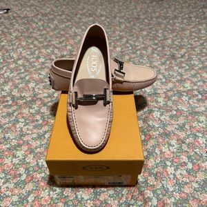 Tods tod rubber mocassin pale pink
